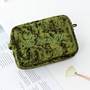 Ella Velvet Compact Makeup Bag