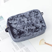 Ella Velvet Compact Makeup Bag