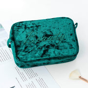 Ella Velvet Compact Makeup Bag